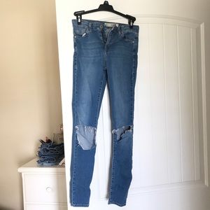Topshop ripped, skinny jeans